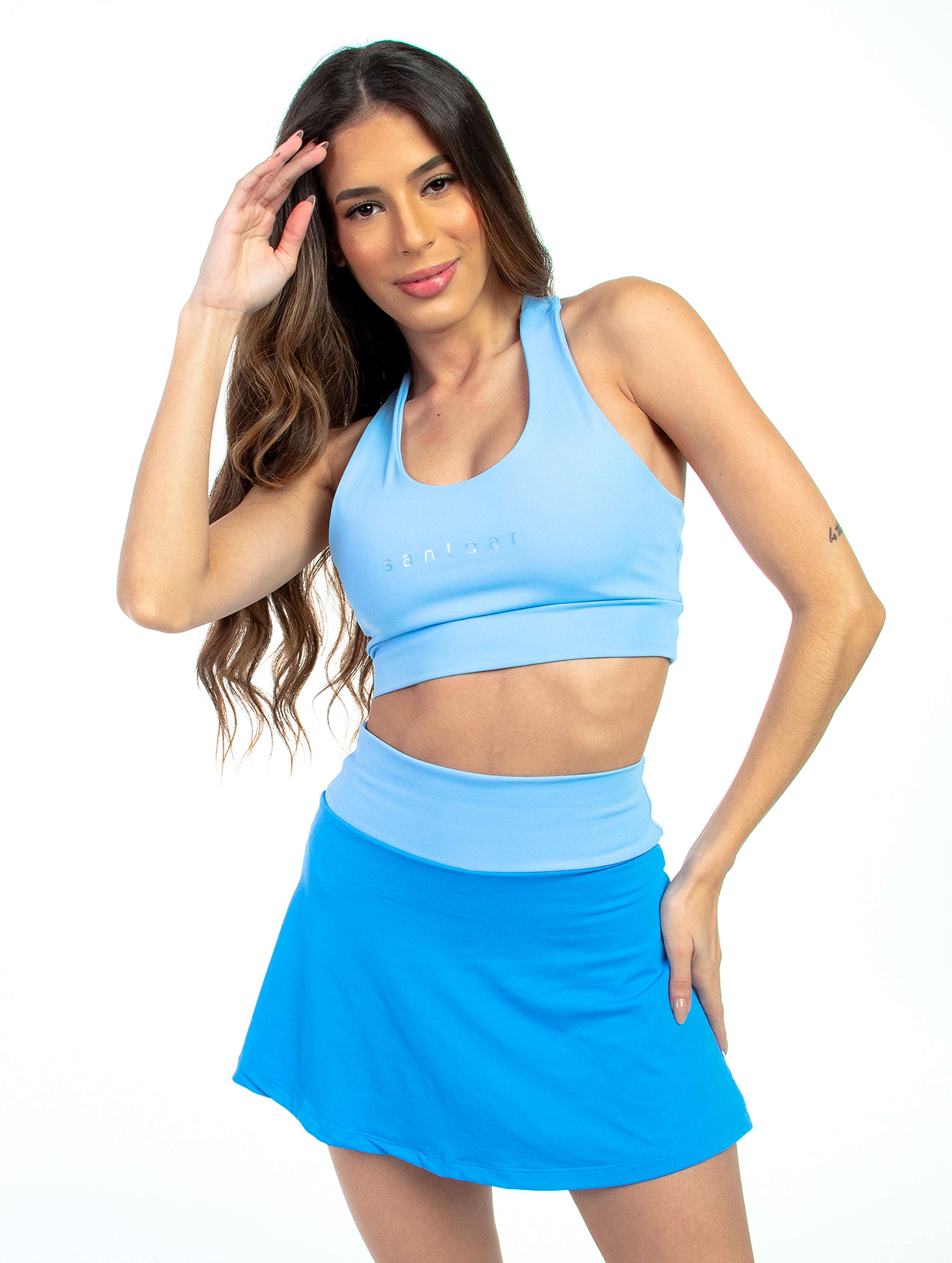 Shorts Saia Beach Fitness Feminino - UV 50+ Dupla Frontura