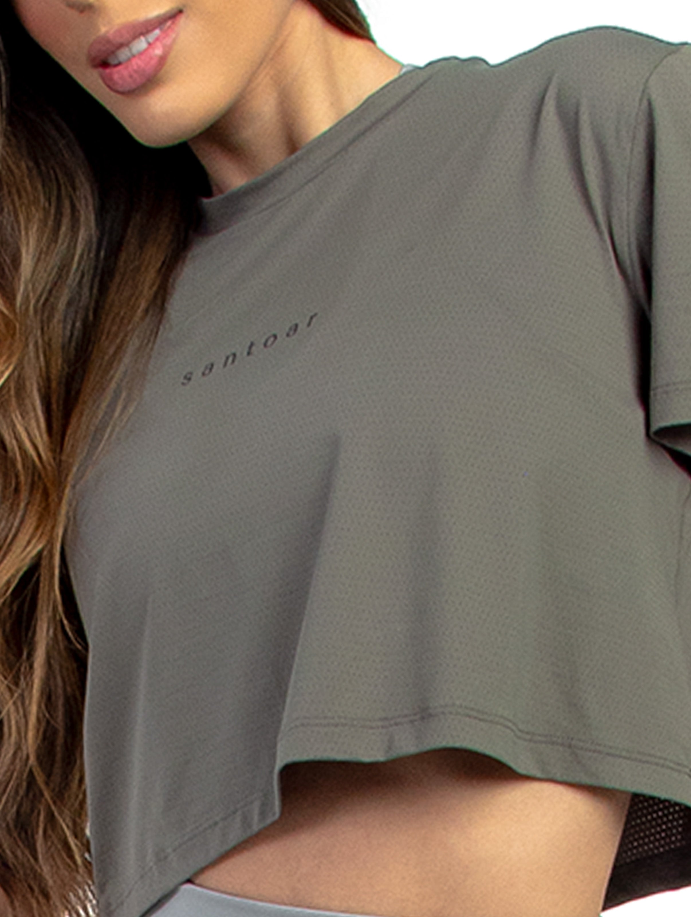 Cropped Fitness Feminino Linha Basic - UV 50+