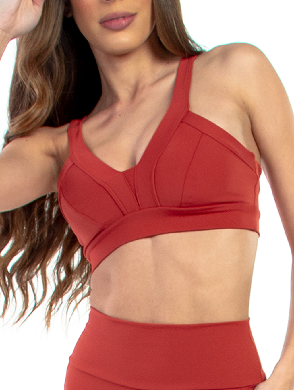 Top Recortes Shape Fitness Feminino - UV 50+ Compressão