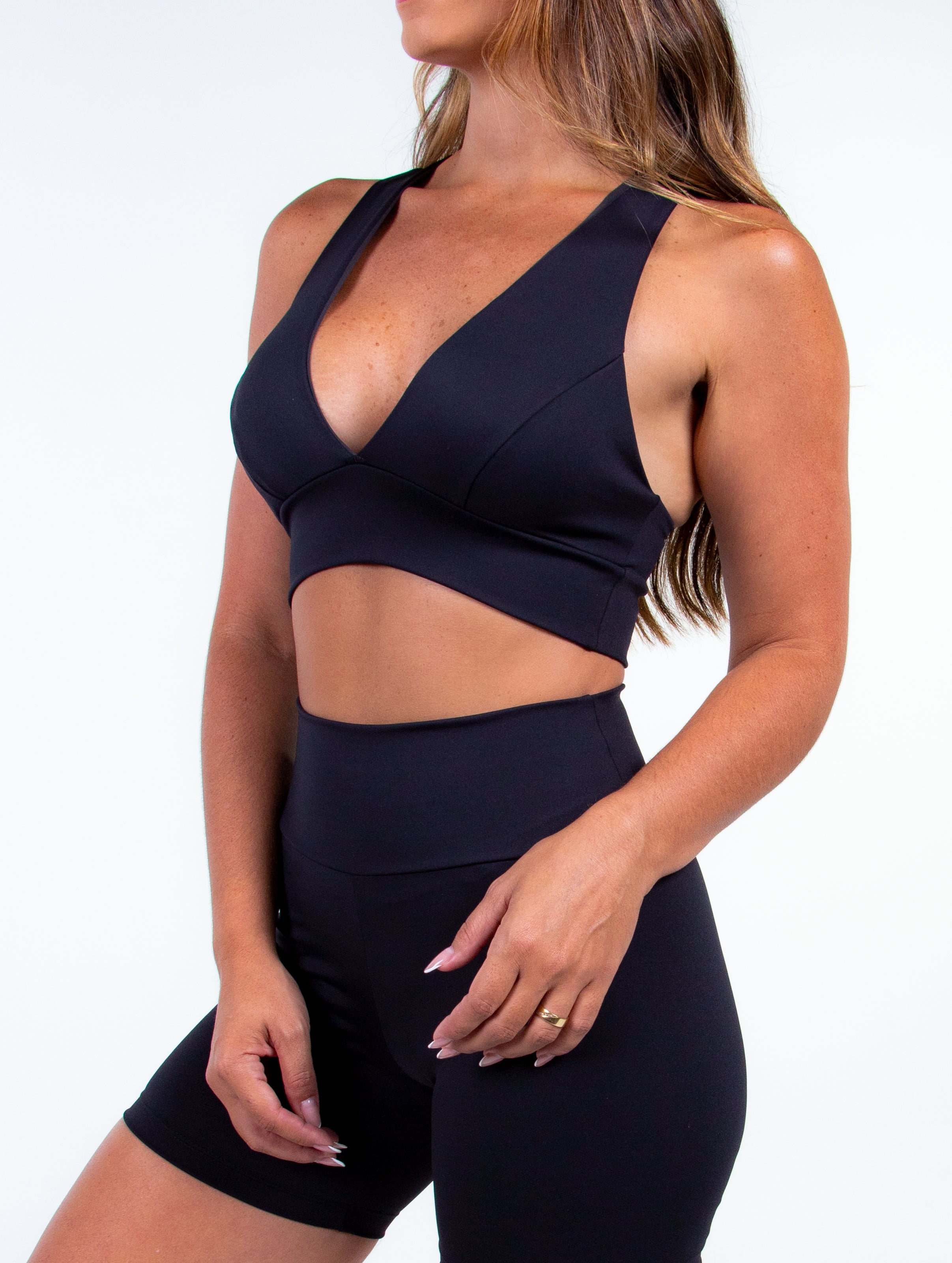 Top Decote Shape Fitness Feminino - UV 50+ Compressão